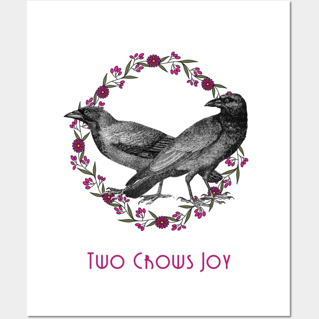 Two Crows Joy Wall Art by AtlanticMystic